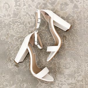 STEVE MADDEN white strappy heels